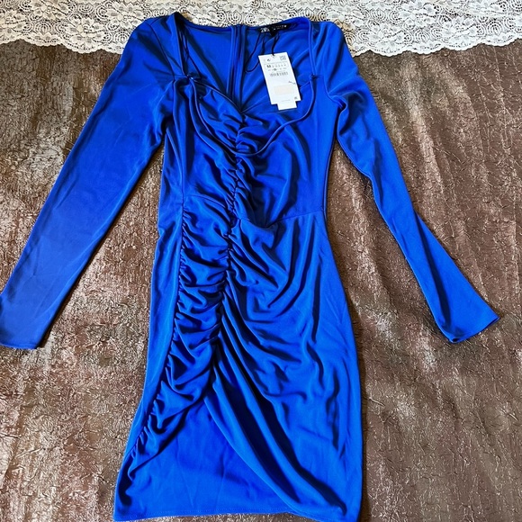 ZARA DRAPED DRESS - Picture 2 of 10